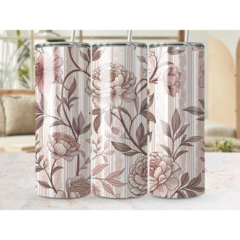 Choose Handmade Tumblers 591ml Vacuum Insulated Stainless Steel (18/8) Travel Tumbler with Straw