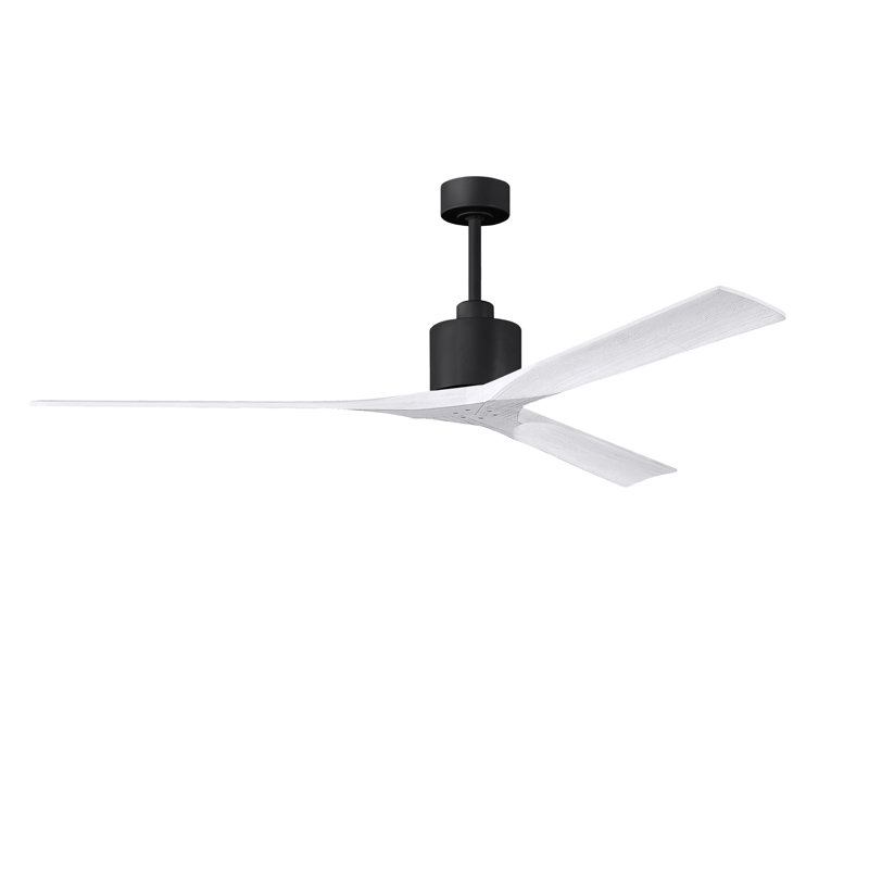 Nan XL 3 - Ventilateur de plafond, Noir mat, Blanc mat