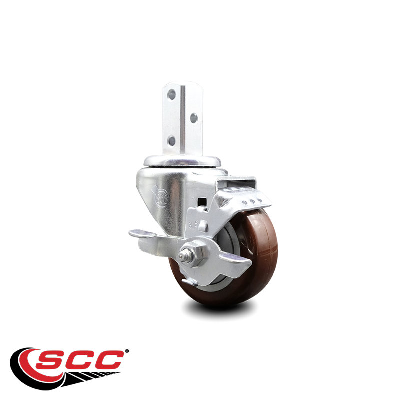 Polyurethane Casters, Maroon