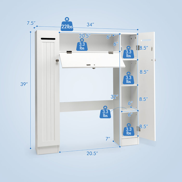 Forestport Freestanding Over-the-Toilet Storage