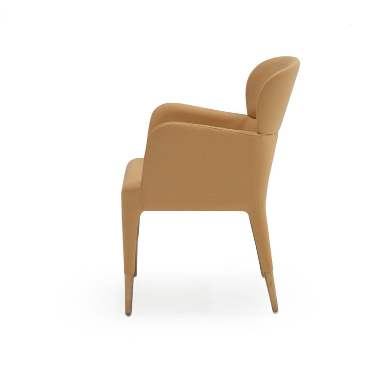 Chaise en similicuir pêche Vittoria