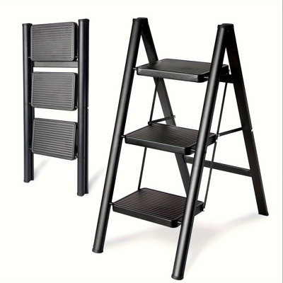 3 - Step Aluminum Lightweight Folding Step Stool