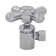 Cross Handle Angle Stop Shut Off Valve, 1/2" IPS Inlet with 3/8" Compression Outlet