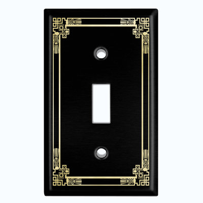 Victorian Vintage Elegant Vertical Frame 1-Gang Toggle Light Switch Wall Plate