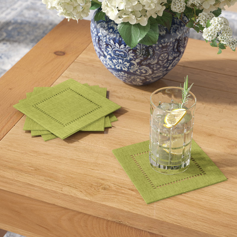 Melrose Square Coasters, Spring Green