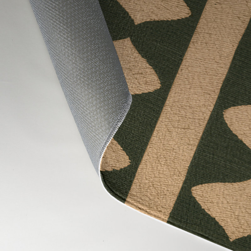 Trellis Green Indoor and Outdoor Area Rug, Rectangle 3' x 5'