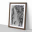 Eagle & Monkey by a Waterfall by Kawanabe Kyosai - Picture Frame Painting Print-55547440-55547443
