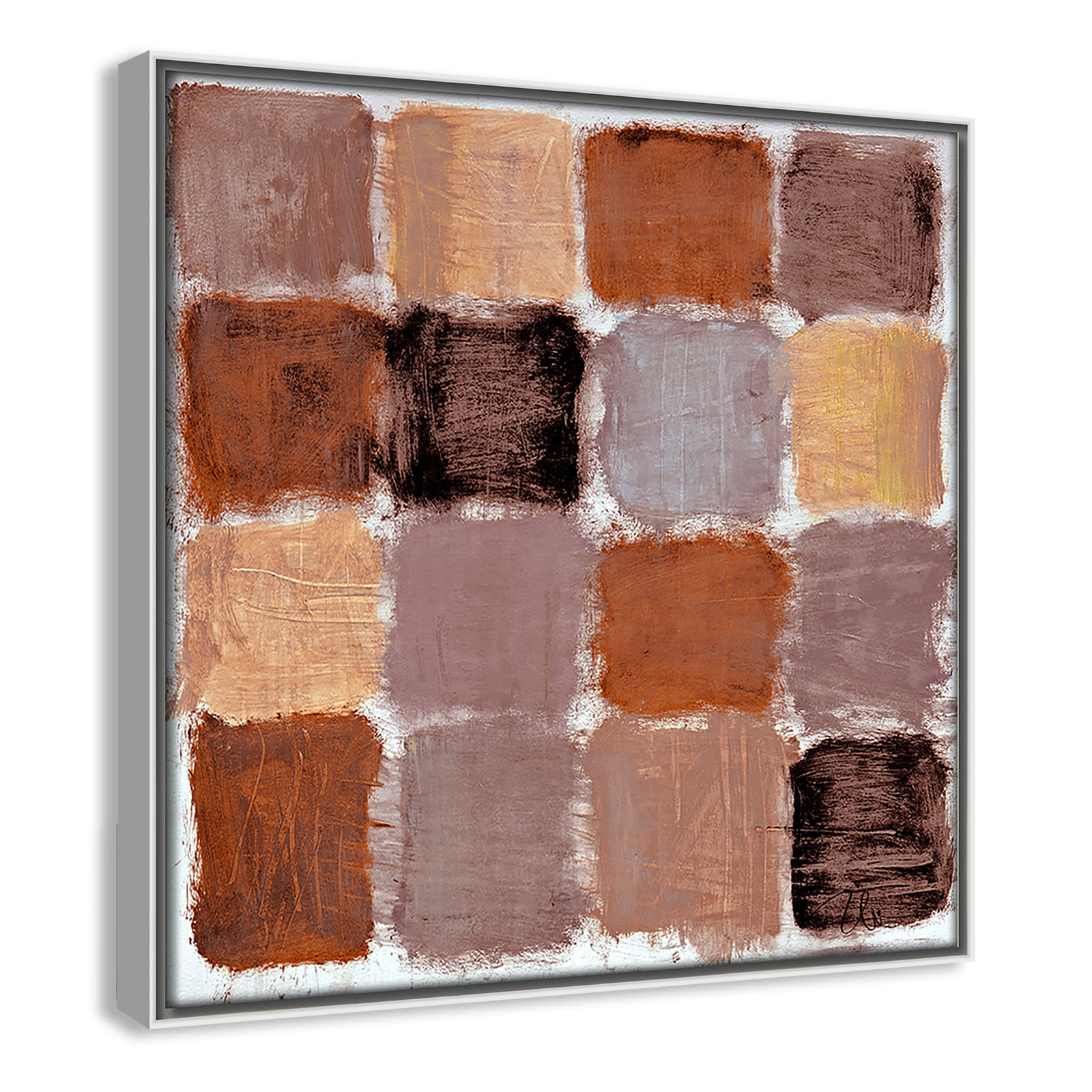 Coppola "Powder Room Spice Reflections" Print, 13.5" H x 13.5" W, White