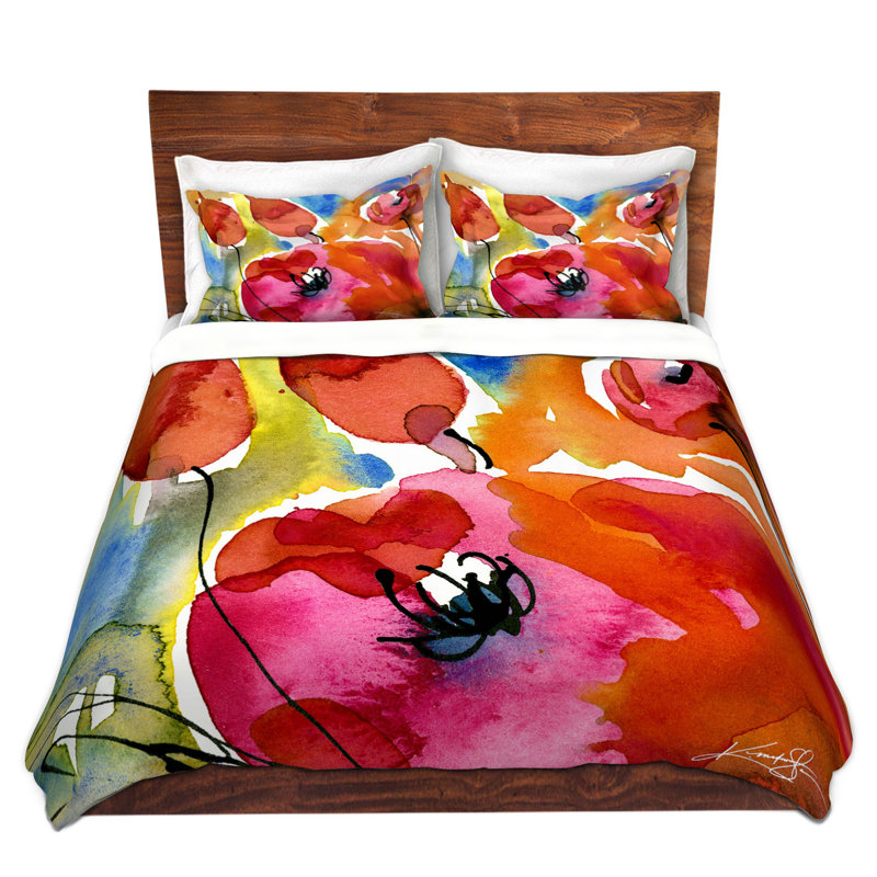 Ensemble de housse de couette DiaNoche en microfibre par Kathy Stanion - Abstract Florals 38