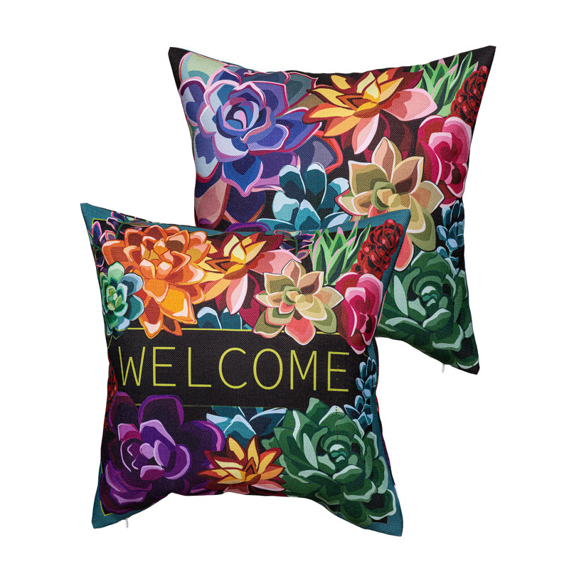 Housse de coussin interchangeable Summer Succulent