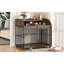 Grand meuble pour cage de chien avec roues verrouillables, chenil pour chien, cage de table de bout avec rangement à 2 couches-1109992250-1108035936