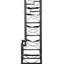 Porte-bouteilles d'azote pour différentes tailles - dimensions de 15,55 x 12,99 x 49,8 po, compatible avec 1 réservoir de 50 lb, 2 réservoirs de 30 lb et plus, revêtement de protection en acier au carbone, tablettes inclinées pour le réfrigérant à mouvement