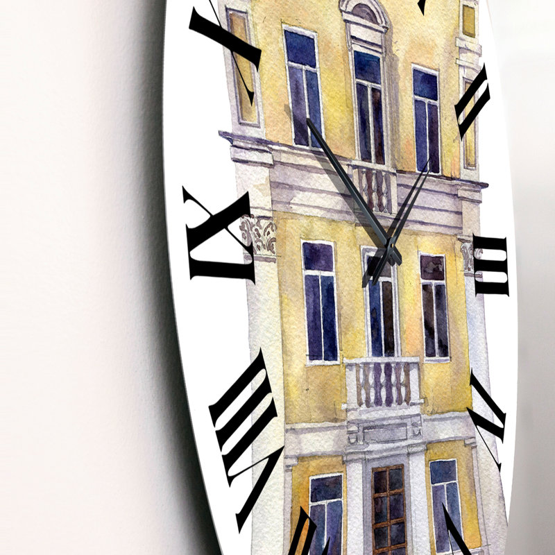 Horloge murale bohème et éclectique jaune, Moyen
