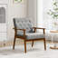 Upholstered Linen and Faux Sheepskin Armchair