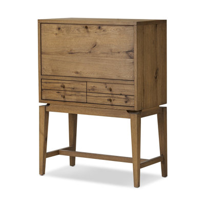 BERGSTROM Solid Wood Base Armoire Desk