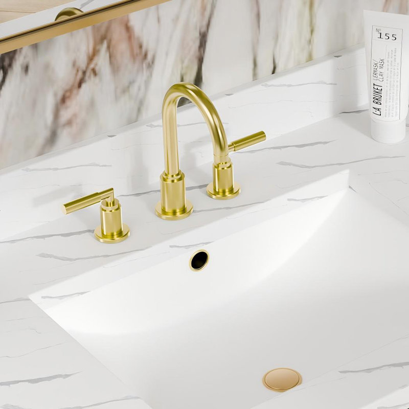 Modern Textured Bathroom Sink Faucet – Luxury Widespread 3-Hole Design, Diamond-Cut Handles, Matte Black Or PVD Brushed Gold, Silicone Brass
