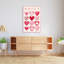 «Happy Hearts», art mural abstrait fantaisiste romantique-129022006
