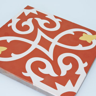 Agadir 8" x 8" Cement Patterned Wall & Floor Tile