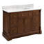 Claudia 48" Mahogany Single Basin Vanity Set with Cabinet, Vanity Top-1085126302-1085126300-1084937031