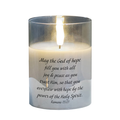 Flameless Jar Candle with Glass Holder