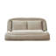 Canapé-lit 71 po en chenille surdimensionné pour lit double pour chien avec dossier réglable pour grands chiens, beige-1811202766