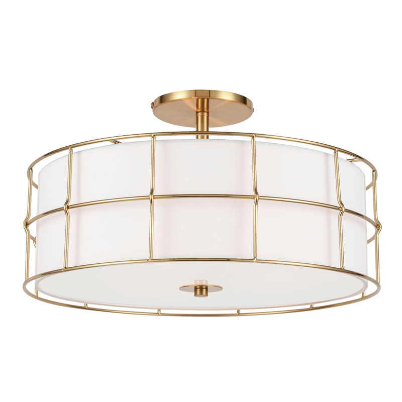 Plafonnier semi-encastré 180 W, Doré