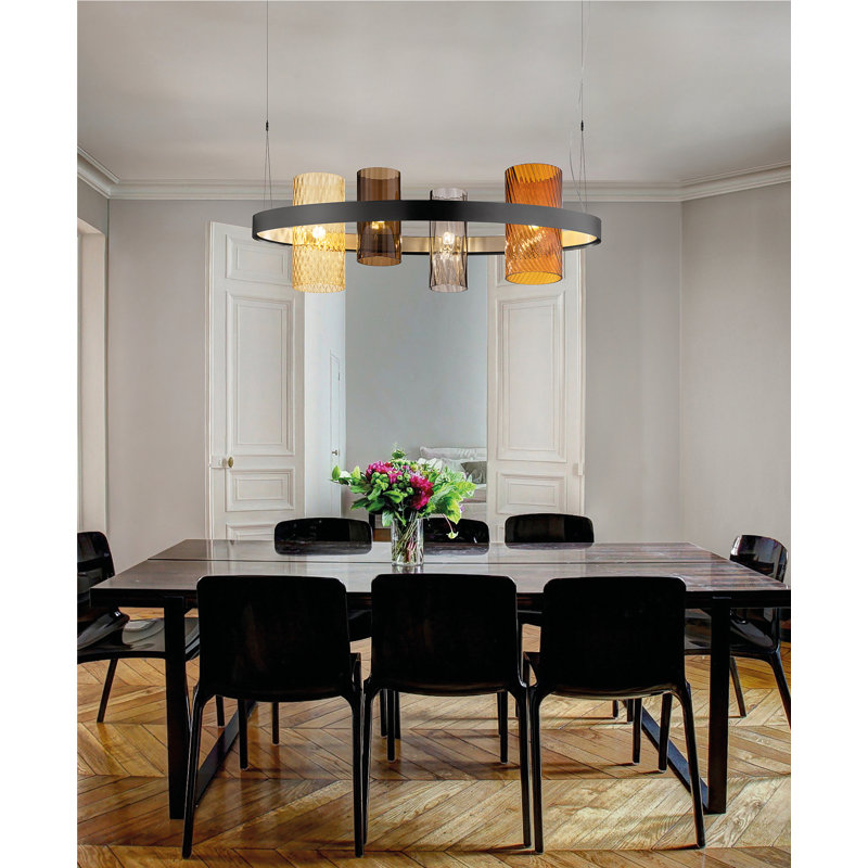 Armonia Suspension Ov1 Multicolor 1 Matt Black Nickel_Matt Copper 2 E12 Ul, Clear, Matte Black;Copper