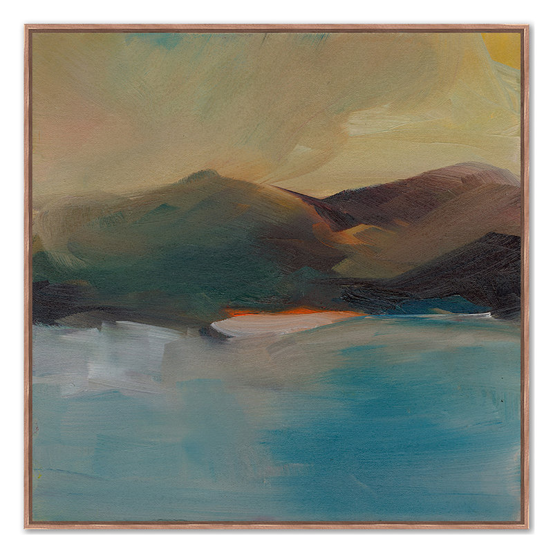 Whispering Light Print by Abrams, Michelle, 42'' H x 42'' W, Walnut Floater Framed