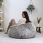 icon Fluffy Giant Bean Bag Chair Adult - Grey with Bean Bag Filling-1843322757
