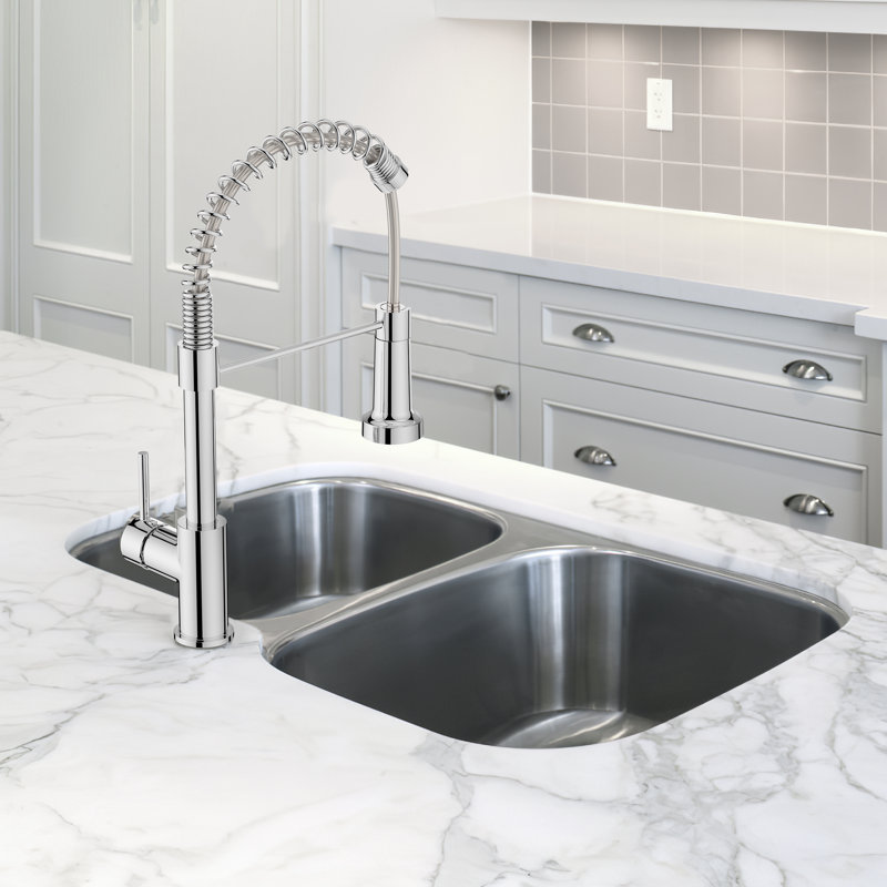 Pull Down Spray Single Lever Kitchen Tap, Chrome