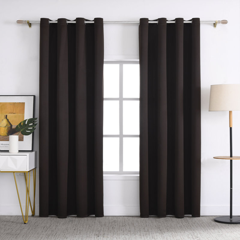 Paire de rideaux obscurcissant avec œillets Deavion, Beige, L 52 po x L 63 po