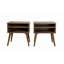 Lit tapissier avec 2 tables de chevet-1962004014