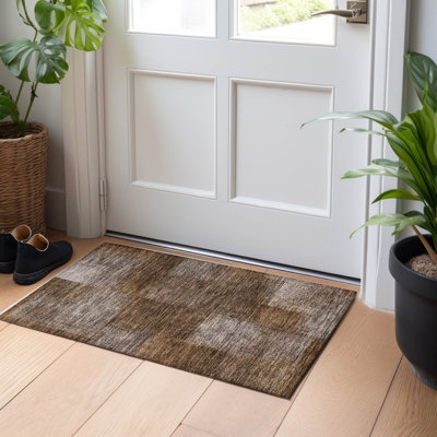 Tapis chocolat Tweedy lavable à la machine Premium