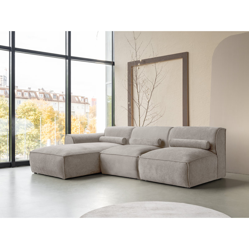 Flex Felix 3 Seater Corner Sofa , Dark Beige, Left Hand Facing