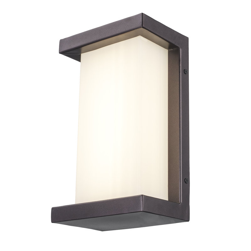Iron LED Wall Light, 10" H x 6" W x 4" D, Bronze