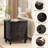  Scalloped Nightstand with Wooden Drawers and Charging Station-1416159088