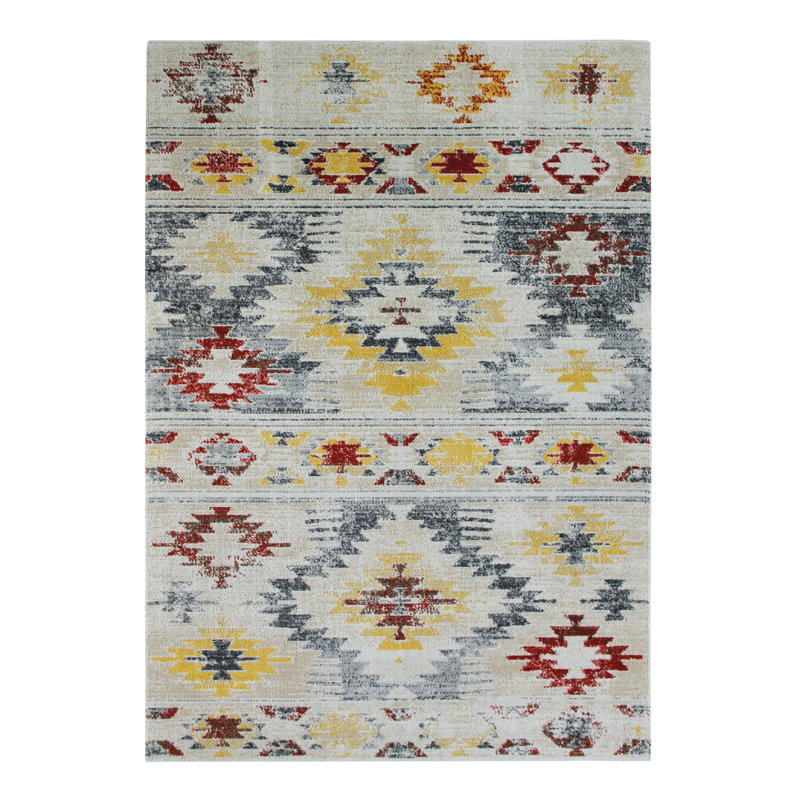 Hisako Ikat Hand Woven 160cm X 230cm Indoor / Outdoor Area Rug