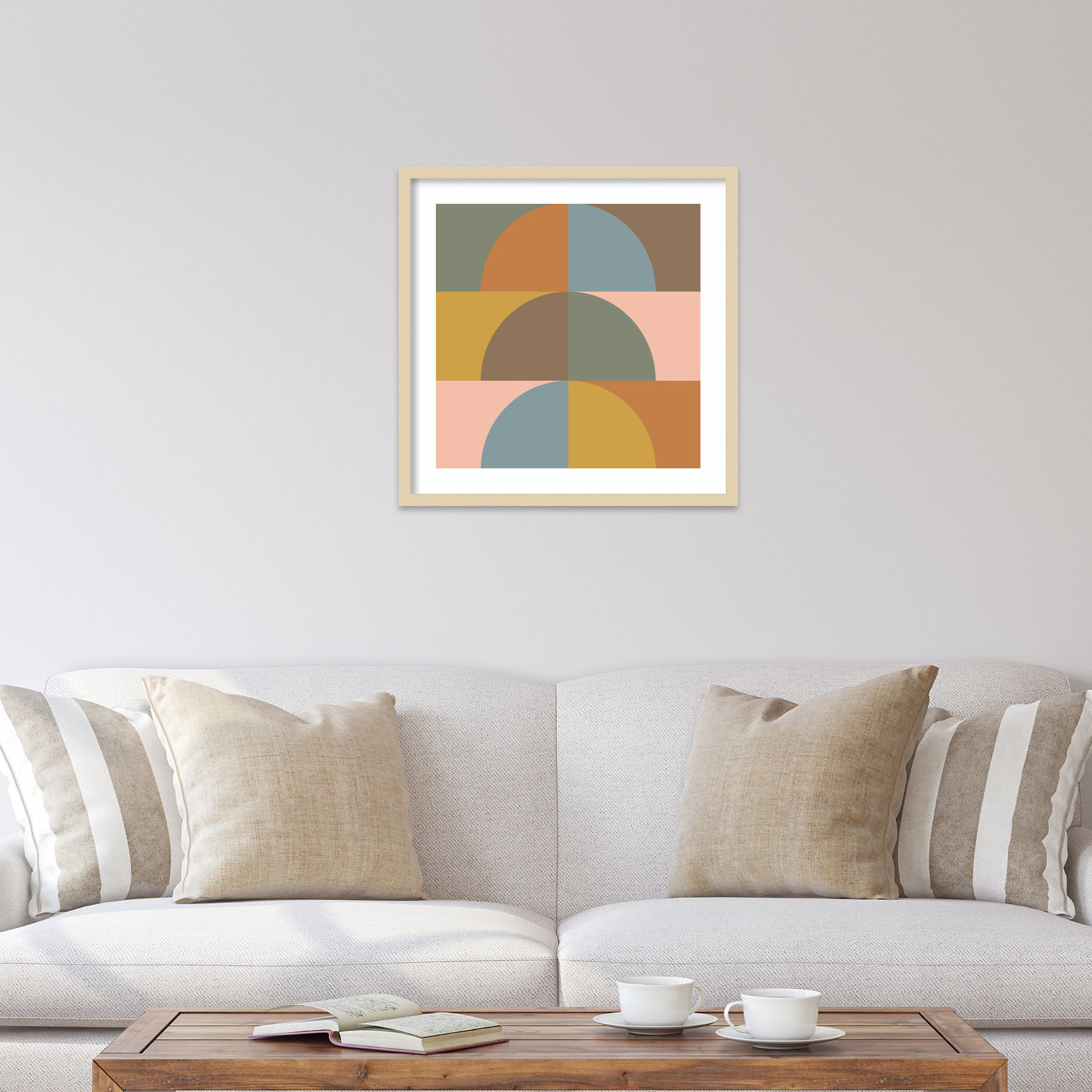 Autumn Vibes by Beth Vassalo, Natural Framed, 25.38" H x 25.38" W x 0.875" D