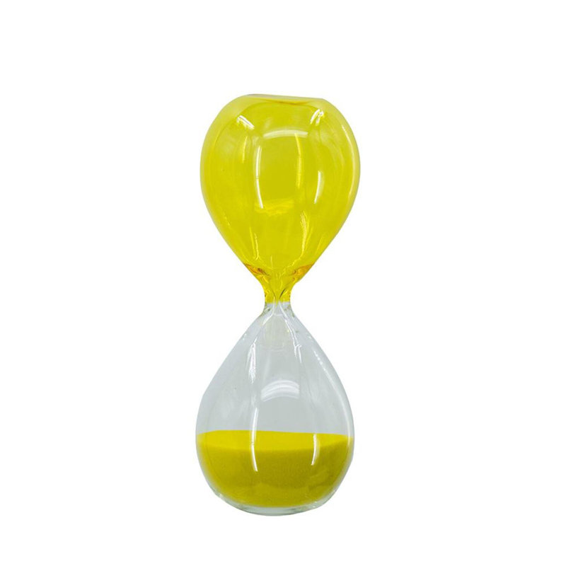 Campanella Hourglass, 14.2" H x 5.3" W x 5.3" D, Yellow