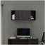 Armoire de rangement murale en noyer teint