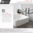 14.5 in. x 14.5 in. Porcelain, White Square Vessel Bathroom Sink-73569776