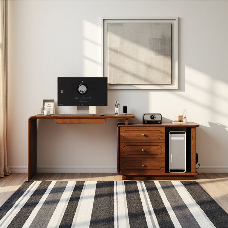 Bureau à rallonge de style français, H 29,92 po x l 94,49 po x P 19,69 po