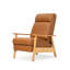 Fauteuil inclinable en cuir pleine fleur de 72 cm de large avec structure en bois-2080482803