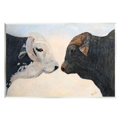 Bœuf de bœuf, art mural sur toile flottant par Kathy Winkler