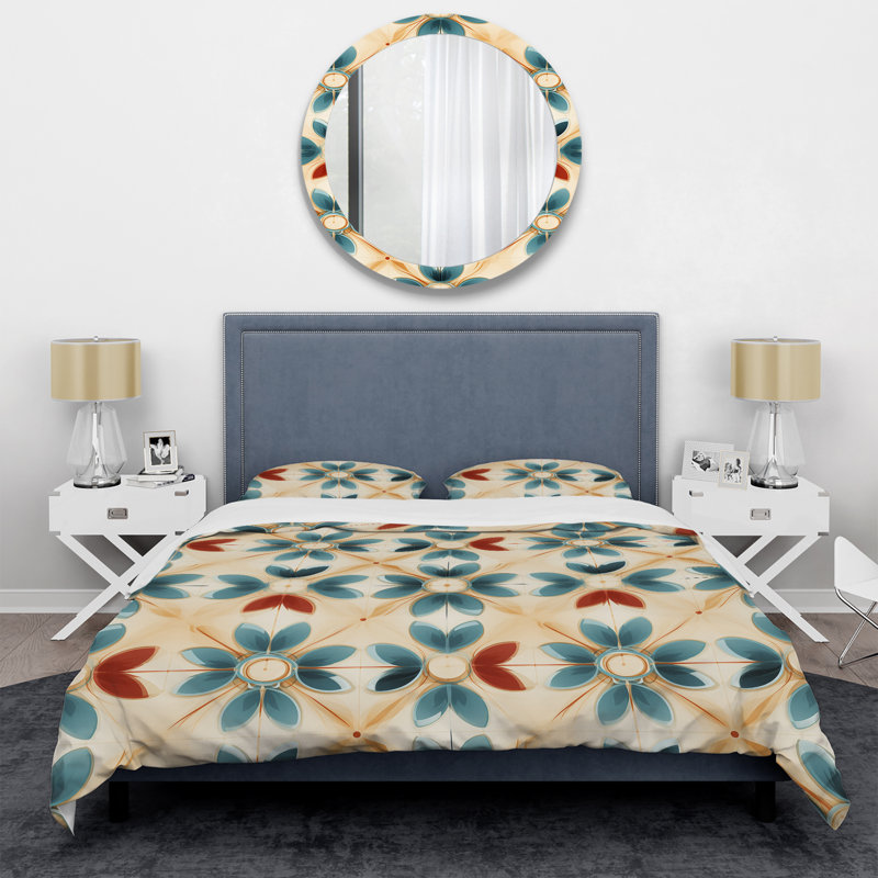 Ensemble de housse de couette Ramsati, Housse de couette pour très grand lit et 2 très, Floral