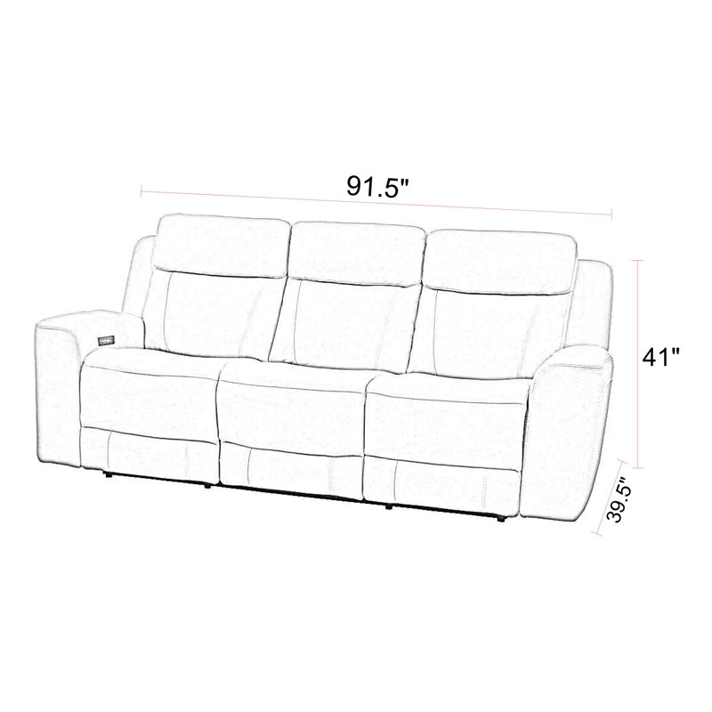 Canapé inclinable électrique Jaspyr, Pierre