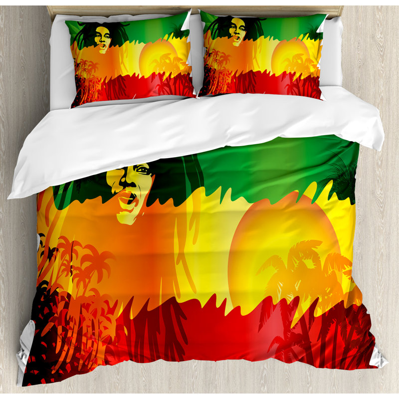 Rasta Modern & Contemporary Duvet Cover, Queen