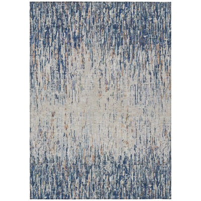 Machine Washable Indoor/Outdoor Chantille ACN2439 Stripes Rug