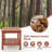 Othon Square Acacia Outdoor Side Table , 18'' in. W 18'' in. D