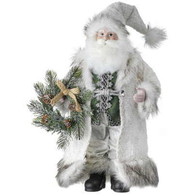 Père Noël debout avec couronne